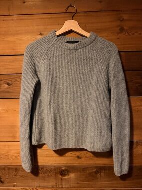 Women's Cashmere Fishermen Sweater - Gray